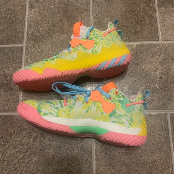 Adidas Harden Vol 6 Multicolor / Tie Dye Basketbal Shoes Men’s 9.5 HQ6096 Rare